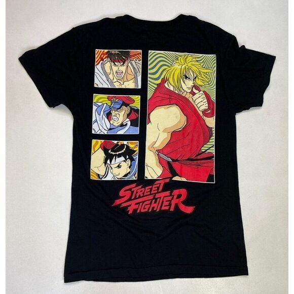 Street Fighter Graphic T-shirt Women Small Black Short Sleeve - Picture 3 of 6